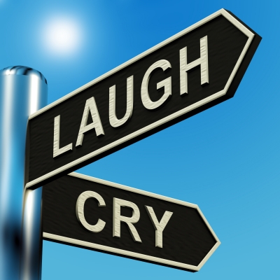 Laugh or Cry Signpost by Stuart Miles